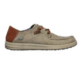 Taupe - Back - Skechers Mens Melson Planon Suede Casual Shoes