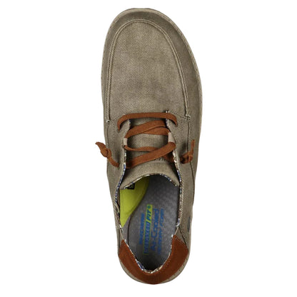 Taupe - Lifestyle - Skechers Mens Melson Planon Suede Casual Shoes