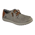 Taupe - Front - Skechers Mens Melson Planon Suede Casual Shoes