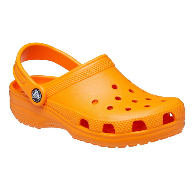 Orange Zing - Front - Crocs Childrens-Kids Classic Clogs