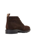 Brown - Back - Base London Mens Kilby Suede Ankle Chukka Boots