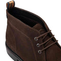 Brown - Close up - Base London Mens Kilby Suede Ankle Chukka Boots