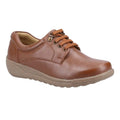 Tan - Front - Fleet & Foster Womens-Ladies Cathy Grain Leather Shoes