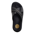 Black - Side - Base London Mens Oracle Waxy Leather Sandals