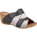 Black-Grey-Brown - Front - Riva Womens-Ladies USK Leather Sandals