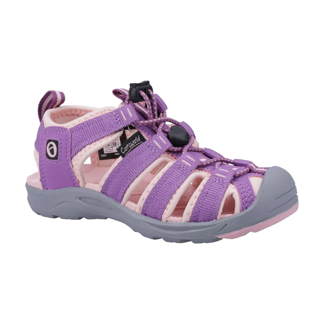 Purple-Pink - Front - Cotswold Childrens-Kids Marshfield Sandals