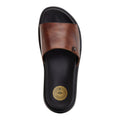 Brown - Pack Shot - Base London Mens Harko Leather Sandals