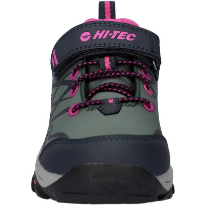 Dark Forest-India Ink-Pink - Pack Shot - Hi-Tec Girls Blackout Low Cut Walking Shoes