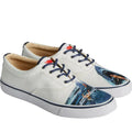 White - Front - Sperry Mens Striper II CVO Jaws Rawhide Laces Trainers