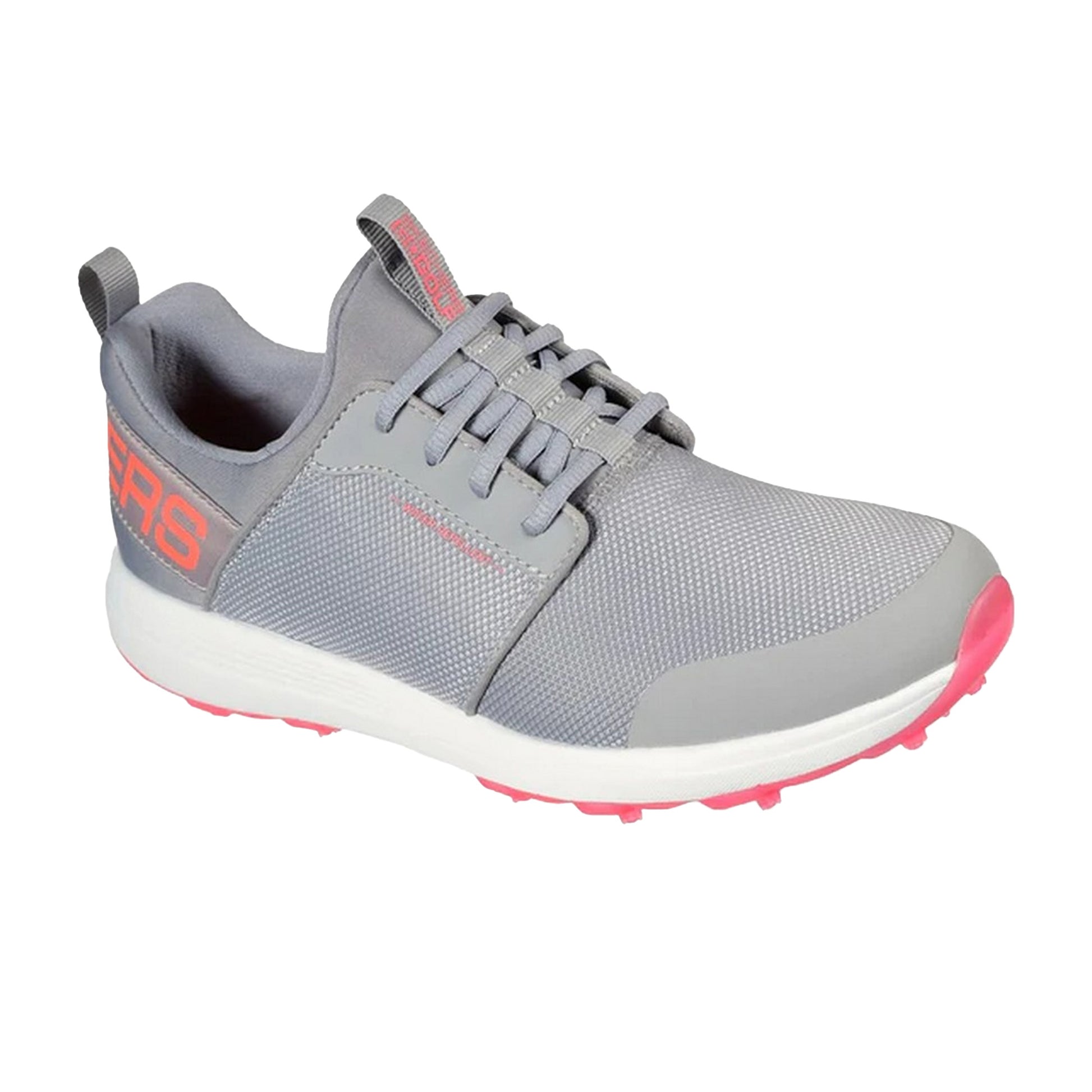 Grey-Coral - Front - Skechers Womens-Ladies Go Golf Max Sport Trainers