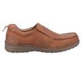 Tan - Back - Fleet & Foster Mens Paul Leather Casual Shoes