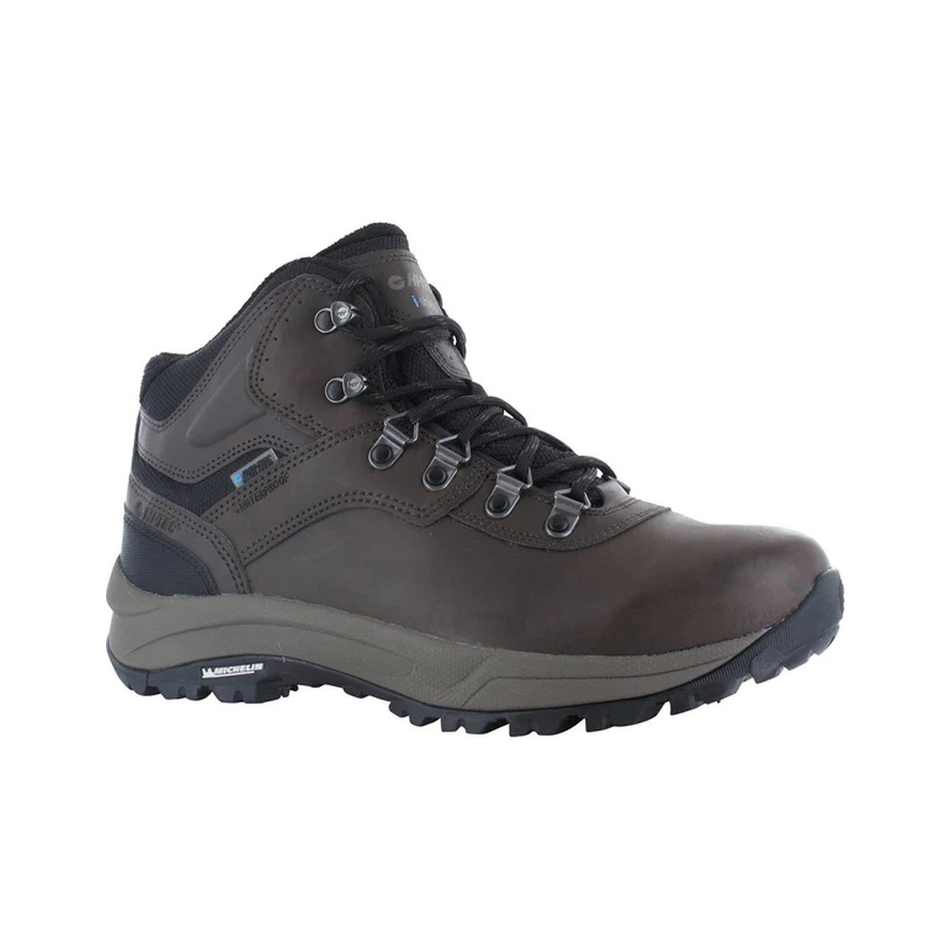 Dark Chocolate Brown - Back - Hi-Tec Mens Altitude VI Leather Walking Boots
