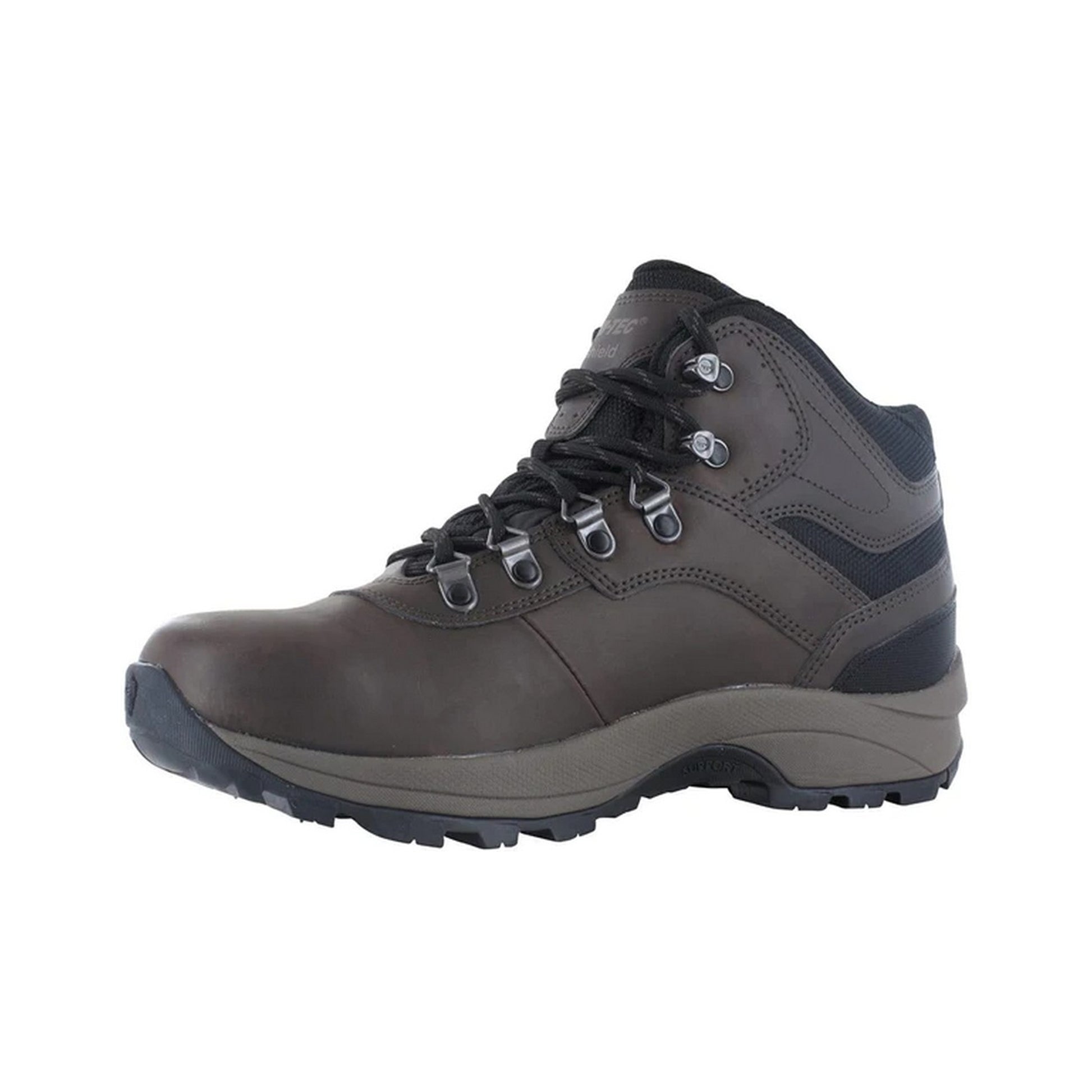Dark Chocolate Brown - Pack Shot - Hi-Tec Mens Altitude VI Leather Walking Boots