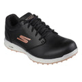 Black-Rose Gold - Front - Skechers Womens-Ladies Go Golf Elite 4 Hyper Leather Golf Shoes