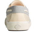 Natural - Side - Sperry Mens Seacycled Bahama II Suede Trainers