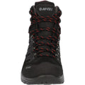 Charcoal-Red - Pack Shot - Hi-Tec Mens Clamber Suede Walking Boots
