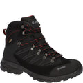 Charcoal-Red - Front - Hi-Tec Mens Clamber Suede Walking Boots