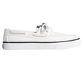 White - Back - Sperry Womens-Ladies Bahama 2.0 Core Rawhide Laces Boat Shoes