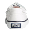 White - Side - Sperry Womens-Ladies Bahama 2.0 Core Rawhide Laces Boat Shoes