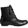 Black - Back - Sperry Womens-Ladies Saltwater Seacycled Nylon Boots