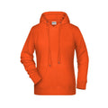 Orange - Front - James and Nicholson Womens-Ladies Raglan Sleeved Hoodie