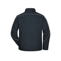 Carbon - Back - James and Nicholson Adults Unisex Workwear Softshell Jacket