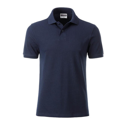 Navy - Front - James and Nicholson Mens Basic Polo