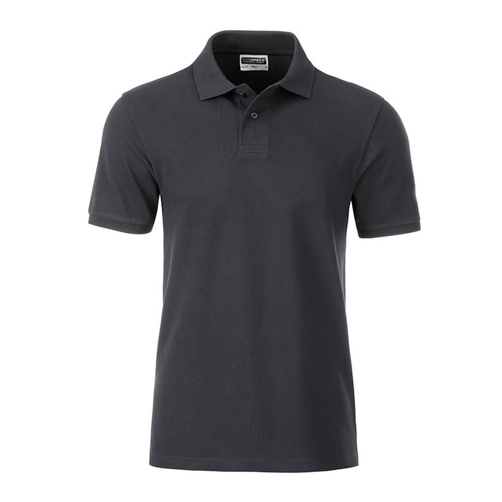 Graphite Grey - Front - James and Nicholson Mens Basic Polo