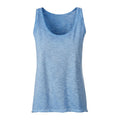 Horizon Blue - Front - James and Nicholson Womens-Ladies Slub Top
