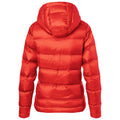 Flame Red-Black - Back - James and Nicholson Womens-Ladies Hooded Down Jacket