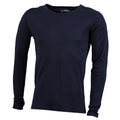 Navy - Front - James and Nicholson Mens Long-Sleeved T-Shirt