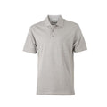 Grey Heather - Front - James and Nicholson Unisex Basic Polo Shirt