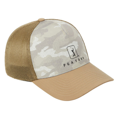 Coriander - Front - PGA Tour Golf Mens Camo Trucker Cap