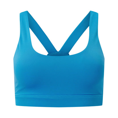 Ibiza Blue - Front - Girlfriend Collective Womens-Ladies Float Ella Scoop Neck Sports Bra