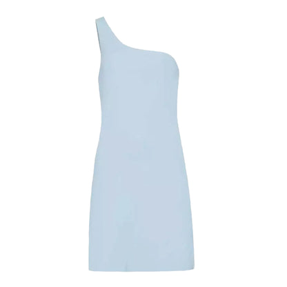 Cerulean - Front - Girlfriend Collective Womens-Ladies Bianca One Shoulder Dress
