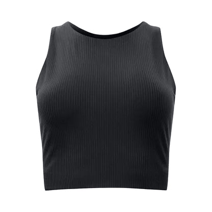 Black - Front - Girlfriend Collective Womens-Ladies Dylan Ribbed Bra