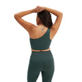 Moss - Back - Girlfriend Collective Womens-Ladies Bianca One Shoulder Sports Bra