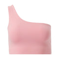 Candy Pink - Front - Girlfriend Collective Womens-Ladies Bianca One Shoulder Sports Bra