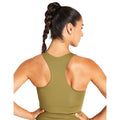 Artichoke - Side - Girlfriend Collective Womens-Ladies Paloma Racerback Bra