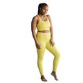 Chartreuse - Side - Girlfriend Collective Womens-Ladies Paloma Racerback Bra