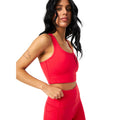Geranium - Back - Girlfriend Collective Womens-Ladies Paloma Racerback Bra