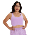 Lilac - Side - Girlfriend Collective Womens-Ladies Paloma Racerback Bra