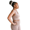 Limestone - Side - Girlfriend Collective Womens-Ladies Paloma Racerback Bra