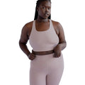 Quartz - Back - Girlfriend Collective Womens-Ladies Paloma Racerback Bra