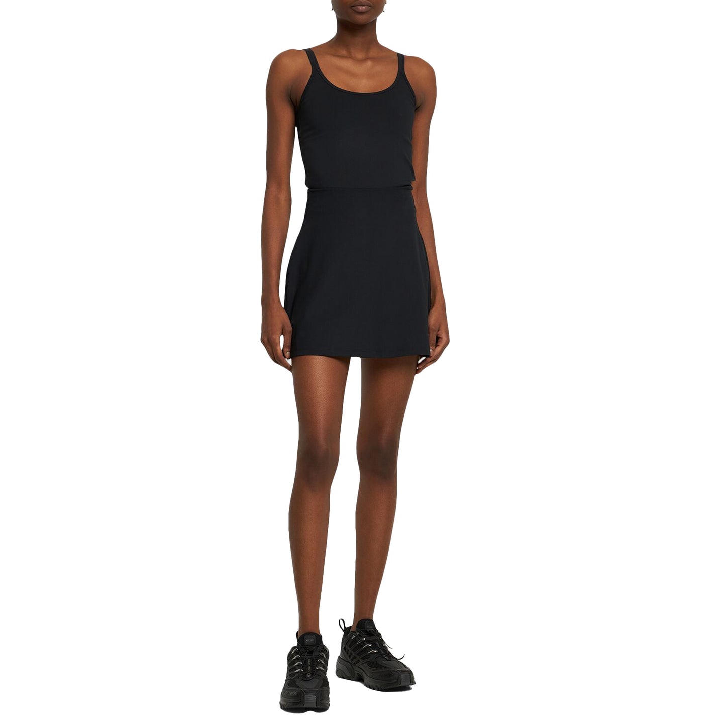 Black - Side - Girlfriend Collective Womens-Ladies Gemma Scoop Neck Tank Top