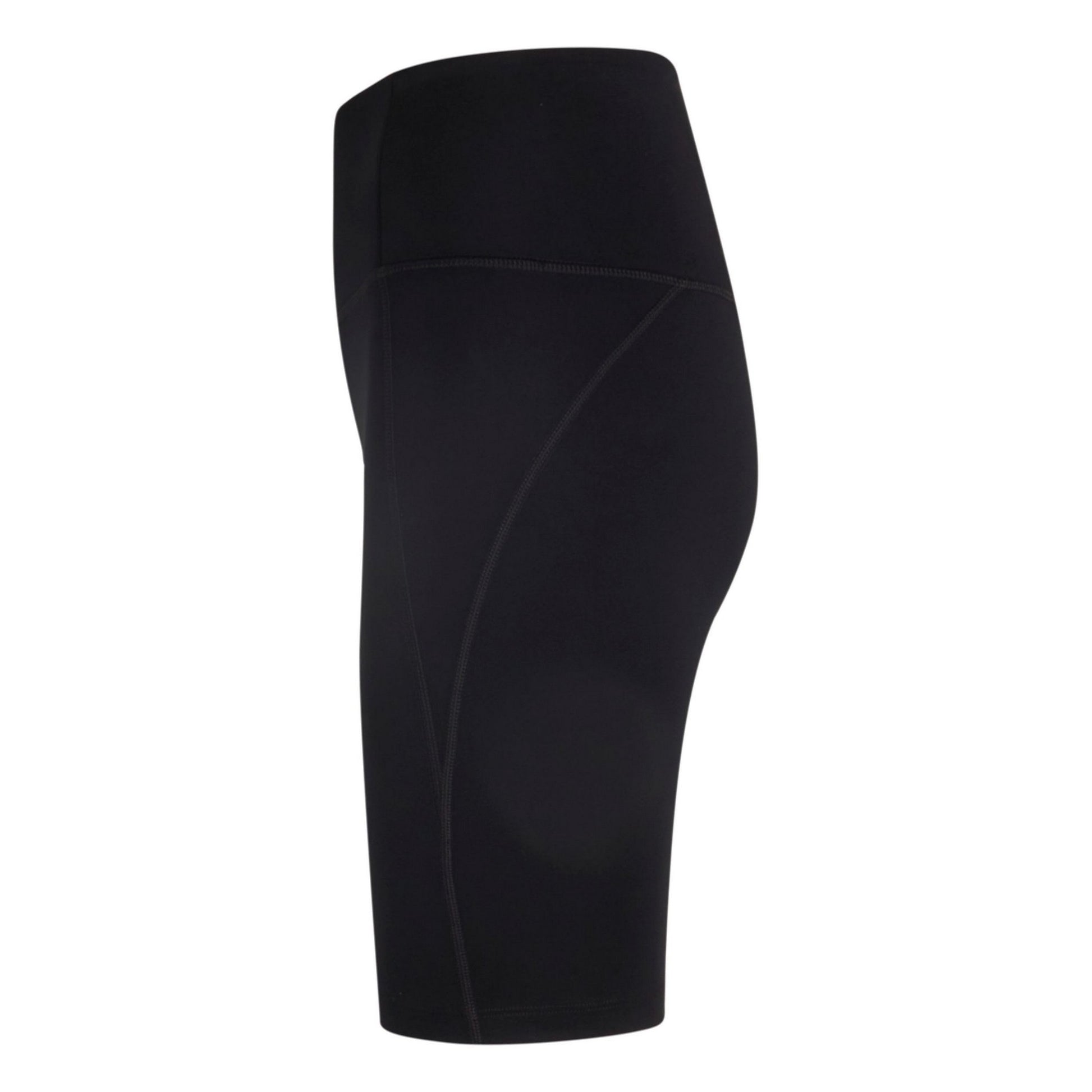 Black - Side - Girlfriend Collective Womens-Ladies Compressive High Rise Cycling Shorts