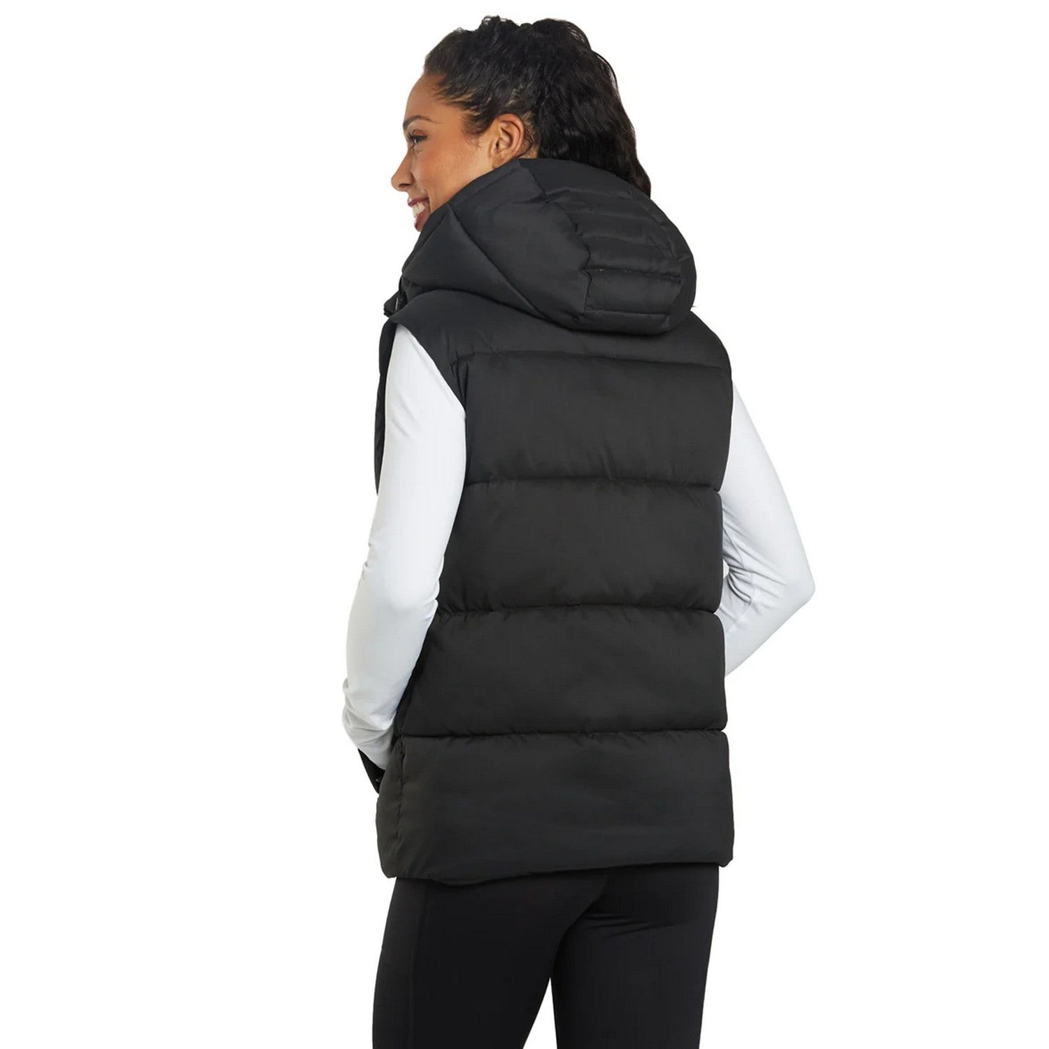 Black - Back - Girlfriend Collective Womens-Ladies Gilet