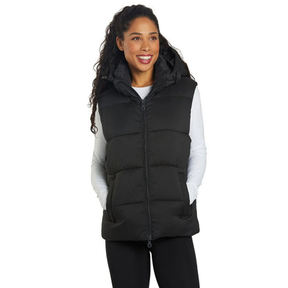 Black - Front - Girlfriend Collective Womens-Ladies Gilet