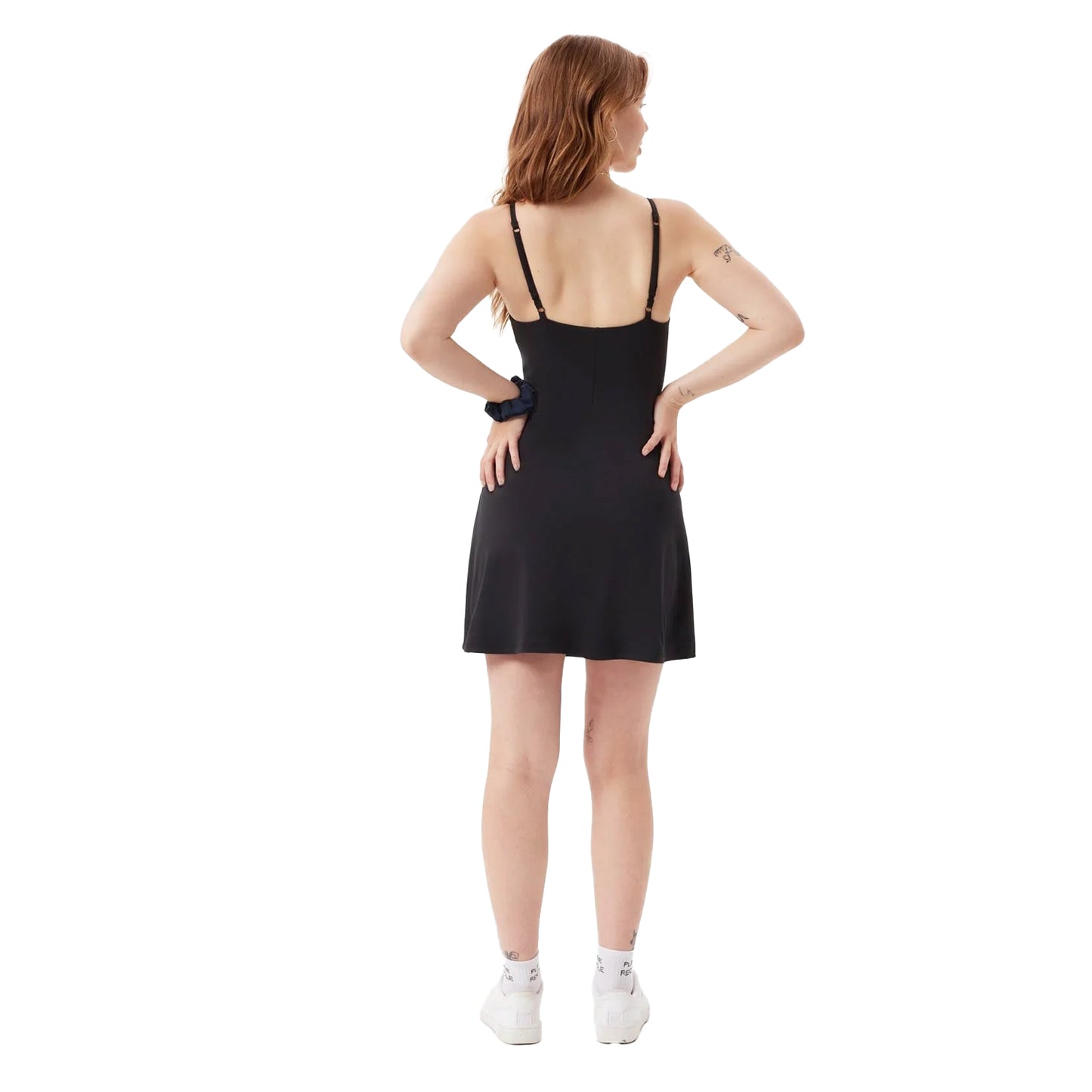 Black - Back - Girlfriend Collective Womens-Ladies Float Juliet Strappy Dress