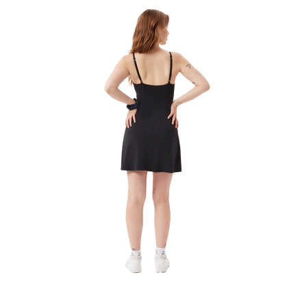 Black - Back - Girlfriend Collective Womens-Ladies Float Juliet Strappy Dress